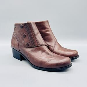 Ariat Boots Womens 9.5 Brown Leather Ankle Button ATS Equipped Casual Shoes